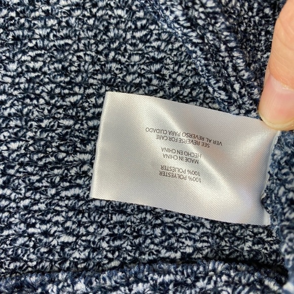 ⭐️ORVIS Chenille Knit Tunic Sweater Navy Blue V Neck - Picture 6 of 6